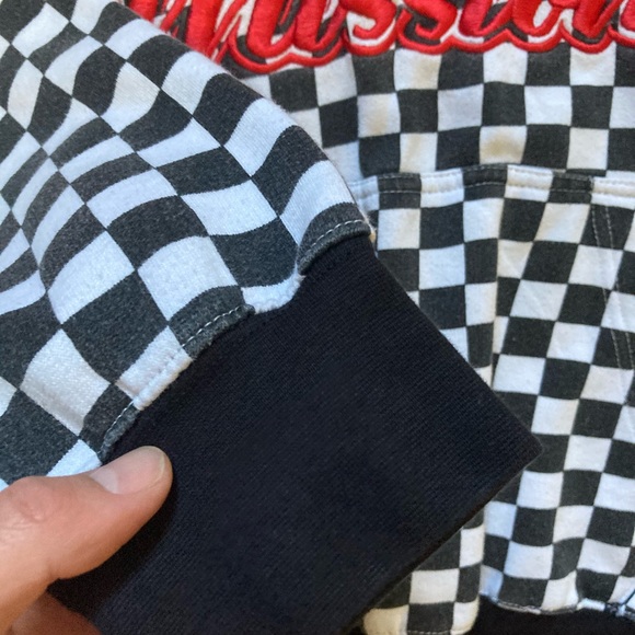 Checkered print hoodie sweatshirt men’s small AFFLUENT get the Bag 💰 - Picture 3 of 4